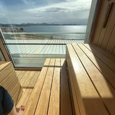Sea View Luxury Penthouse With Sauna, Jacuzzi And Pool In Villa Zadar Superior Zadar