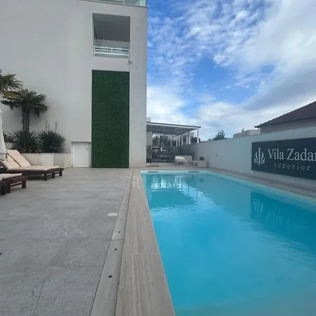 Sea View Luxury Penthouse With Sauna, Jacuzzi And Pool In Villa Zadar Superior